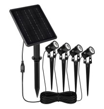 Lampa LED solarna wbijana 3000K zestaw 4szt | LVT