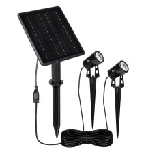 Lampa LED solarna wbijana 3000K zestaw 2szt | LVT