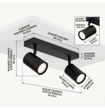 Richi Adjustable GU10 LED Wall Sconce, 2-Pack, Black | LVT