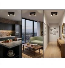 Richi Adjustable GU10 LED Wall Sconce, 2-Pack, Black | LVT