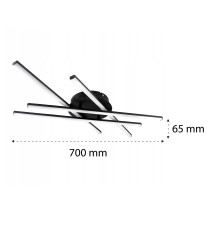 Żyrandol LED Modena Loria 4000K 62cm 29W czarny | LVT