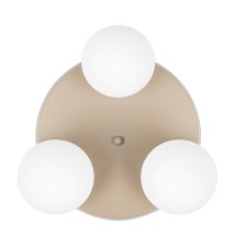 Kinkiet E27 LED Bali-12 29cm x3-1 beż+złoty | LVT