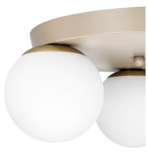 Kinkiet E27 LED Bali-12 29cm x3-1 beż+złoty | LVT