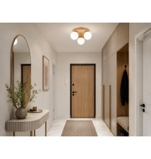 Bali-12 E27 LED Wall Sconce, 29 cm, 3-1, Beige + Gold | LVT