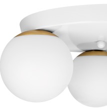 Kinkiet E27 LED Bali-12 29cm x3-1 biały+złoty | LVT