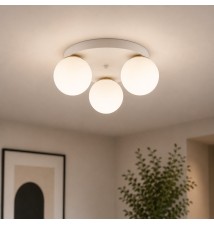 Kinkiet E27 LED Bali-12 29cm x3-1 biały+złoty | LVT