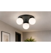 Kinkiet E27 LED Bali-12 29cm x3-1 czarny | LVT