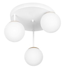 Kinkiet E27 LED Bali-12 29cm x3-2 biały+złoty | LVT
