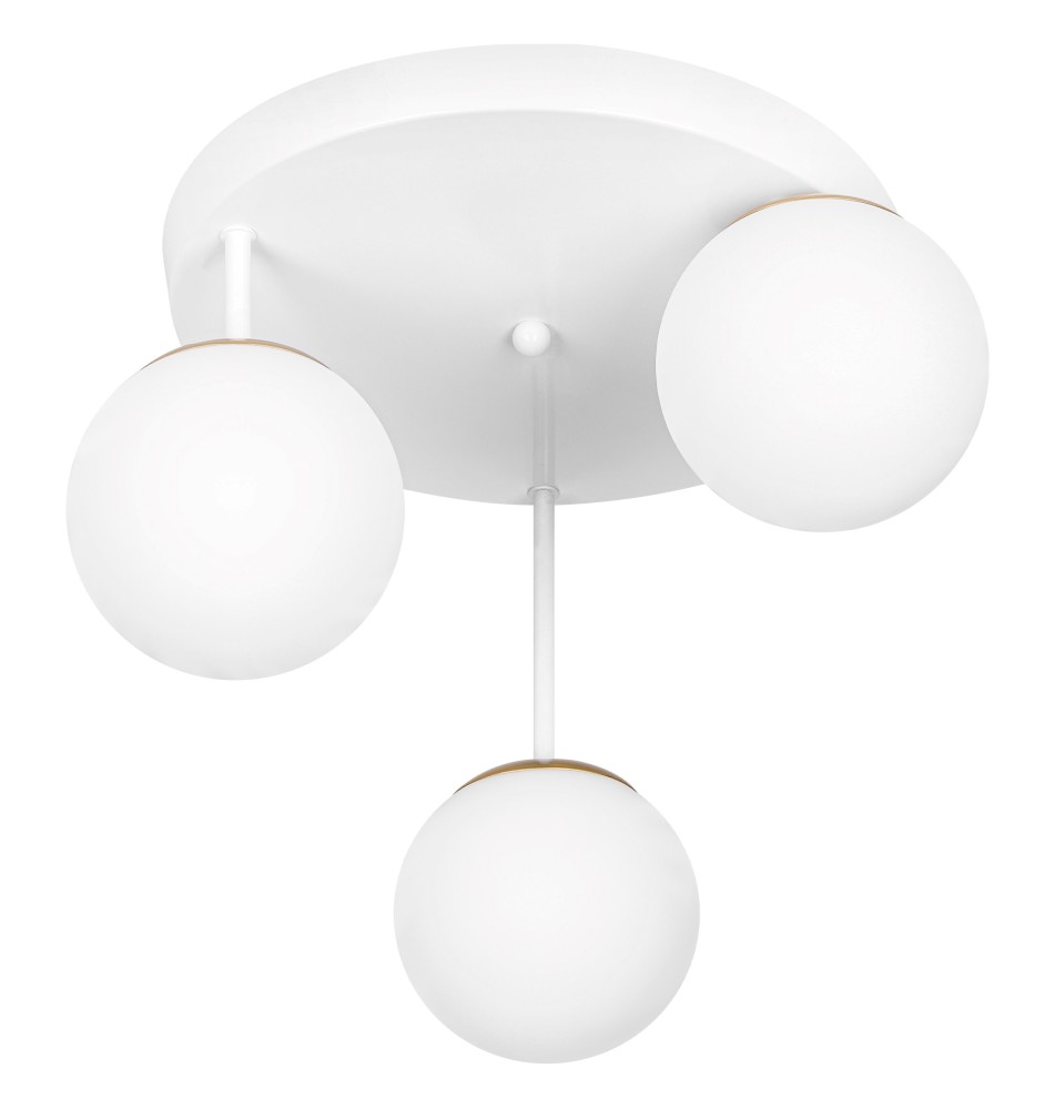 Bali-12 E27 LED Wall Sconce, 29 cm, 3-2, White + Gold | LVT