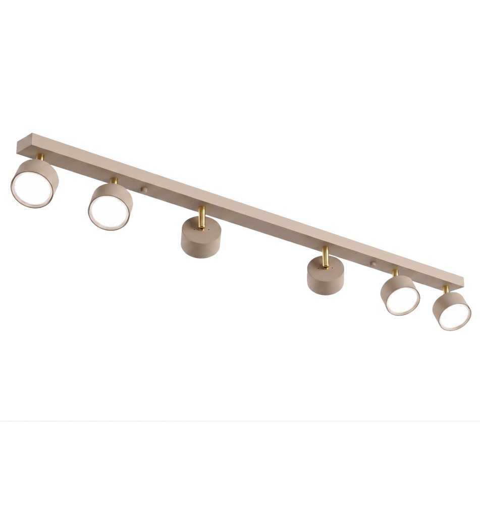 Kinkiet GX53 LED Capris ruchomy x6 beżowy+złoty | LVT