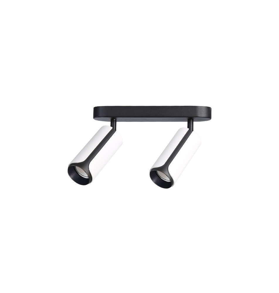 Kinkiet GU10 LED Sento ruchomy x2 biały+czarny. | LVT