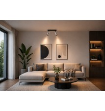 Sento Adjustable GU10 LED Wall Sconce, Set of 2 (White + Black). | LVT