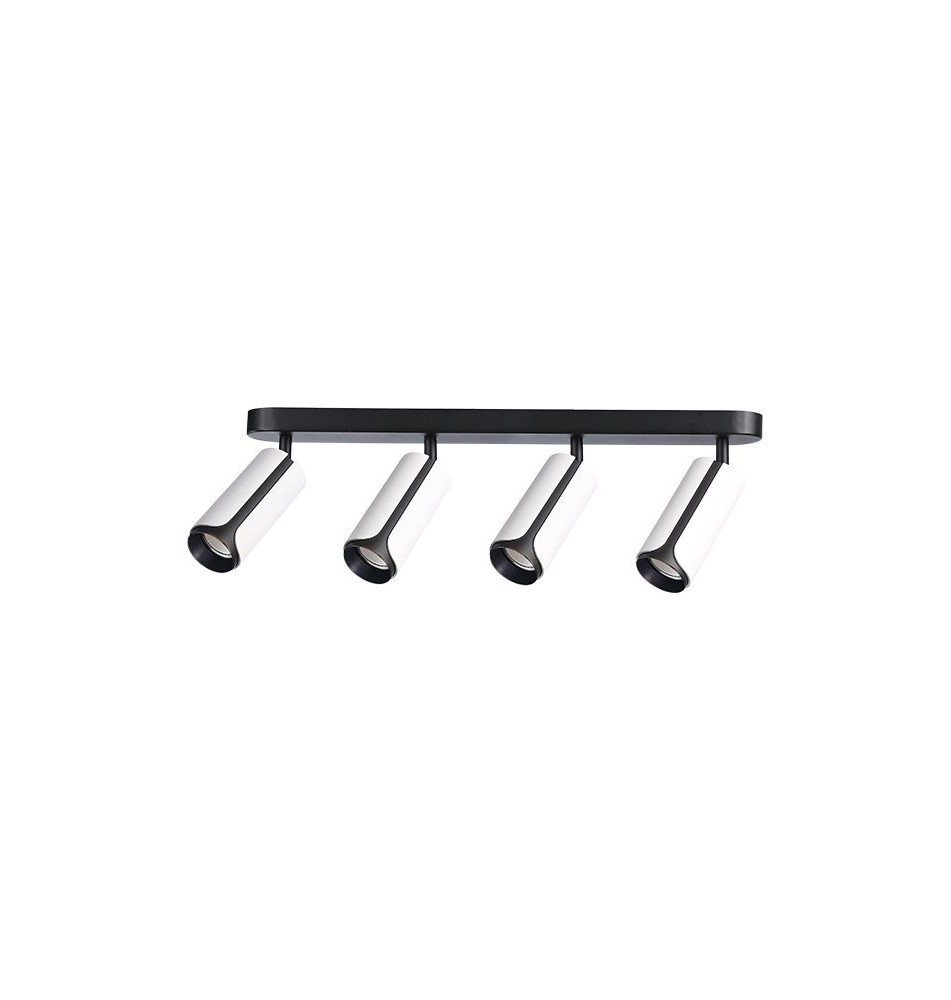 Kinkiet GU10 LED Sento ruchomy x4 biały+czarny. | LVT