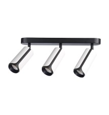 Kinkiet GU10 LED Sento ruchomy x3 biały+czarny. | LVT