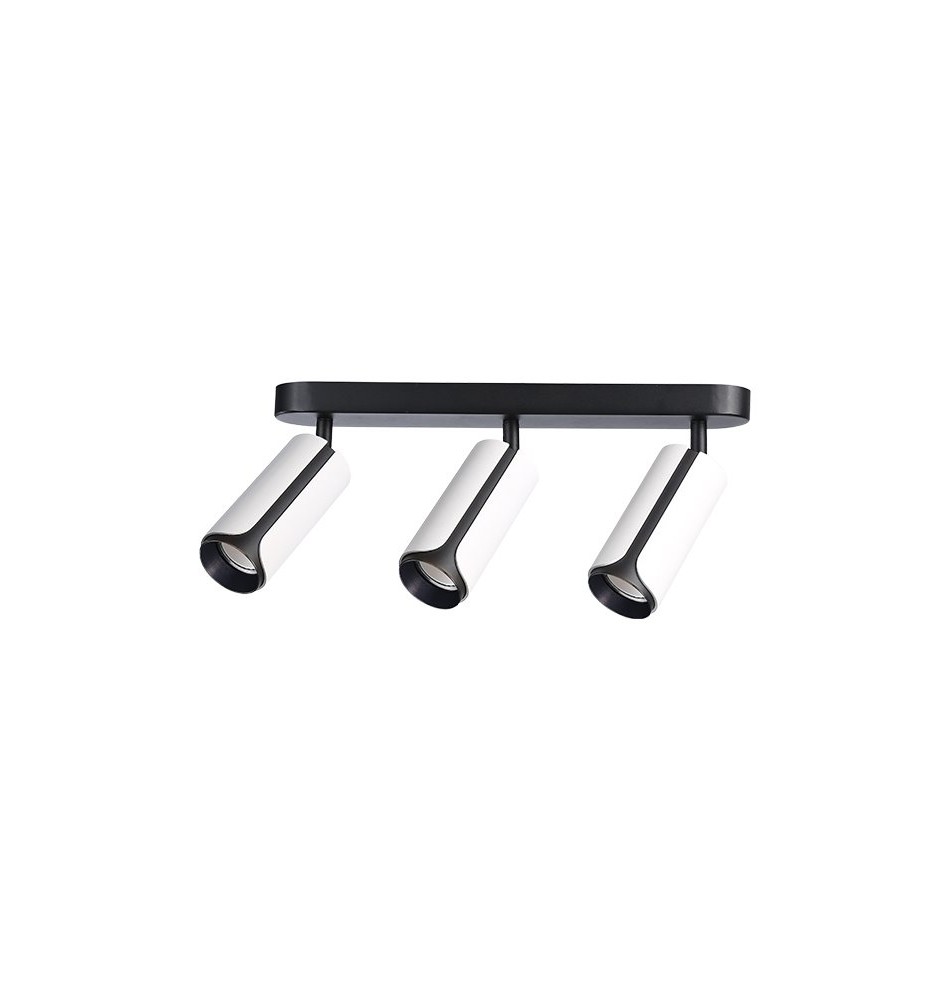 Kinkiet GU10 LED Sento ruchomy x3 biały+czarny. | LVT