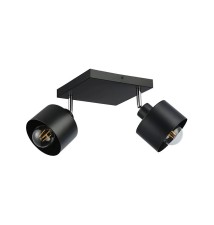 Kinkiet E27 LED Elza ruchomy x2 czarny | LVT