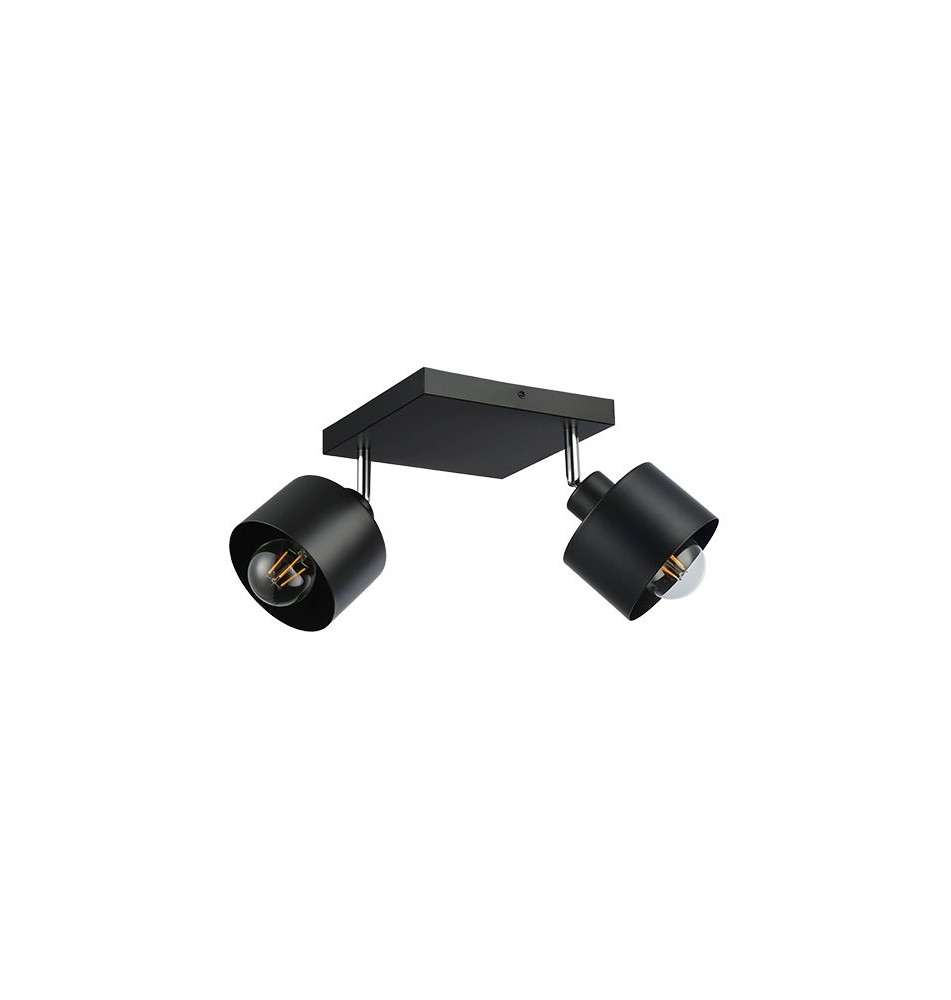 Kinkiet E27 LED Elza ruchomy x2 czarny | LVT