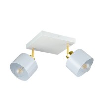 Elza Adjustable E27 LED Wall Sconce, 2-Pack, White + Gold. | LVT