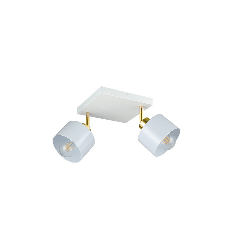 Elza Adjustable E27 LED Wall Sconce, 2-Pack, White + Gold. | LVT