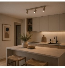 Kinkiet GU10 LED Bardo ruchomy x3 beż+złoty | LVT