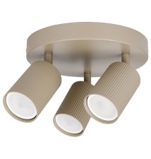Lucerno Adjustable GU10 LED Wall Sconce, Set of 3, Beige, Round | LVT