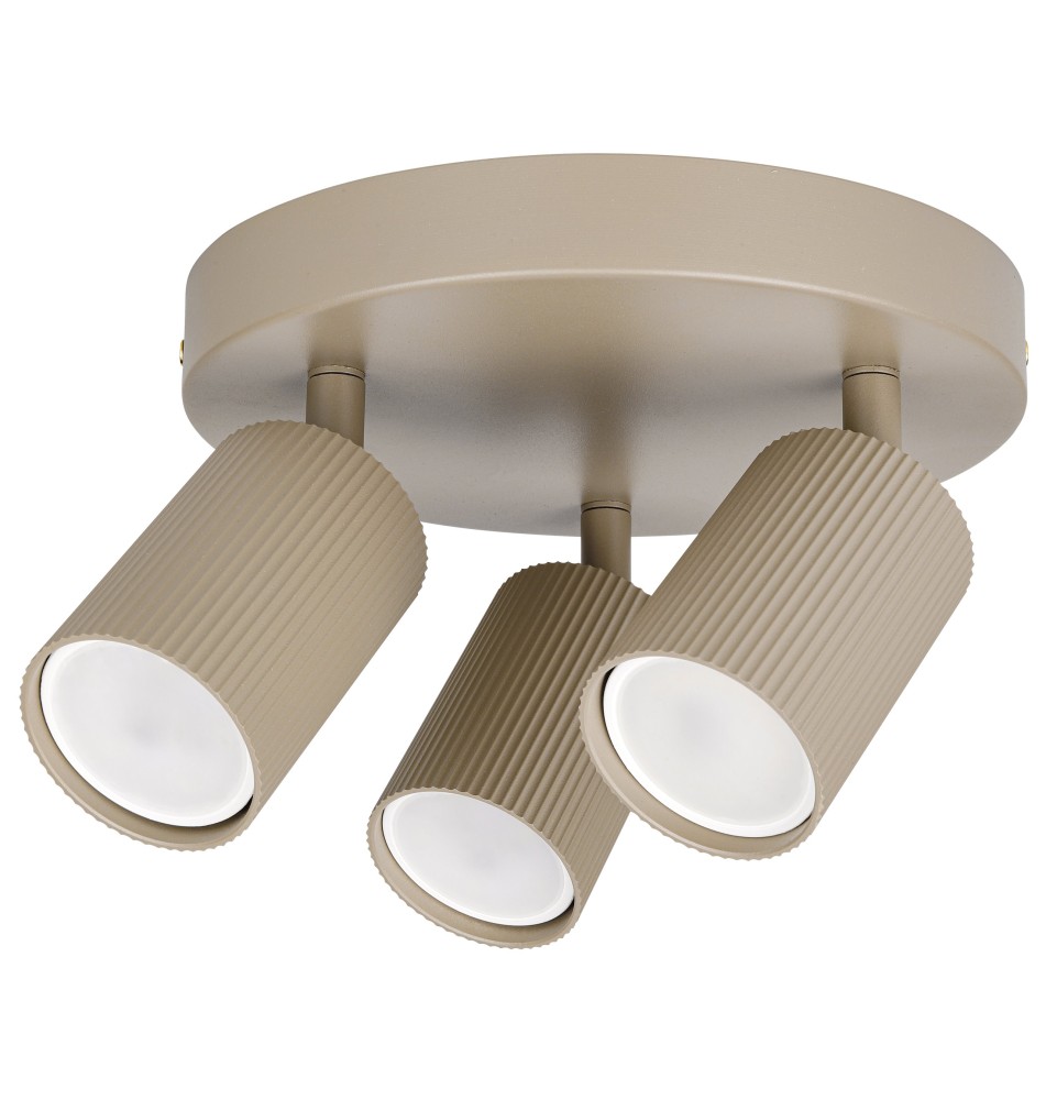 Lucerno Adjustable GU10 LED Wall Sconce, Set of 3, Beige, Round | LVT
