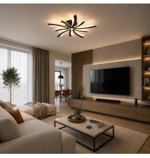 Żyrandol LED VIGOS 4000K 59x8cm 70W czarny pilot | LVT