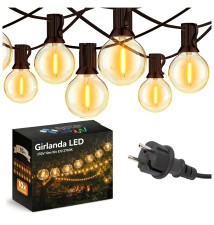 Girlanda LED 230V 10m 10x E12 2700K | LVT