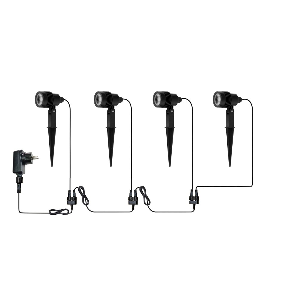 Lampa ogrodowa LED 24V Neo Xela 3000K zestaw x4 | LVT