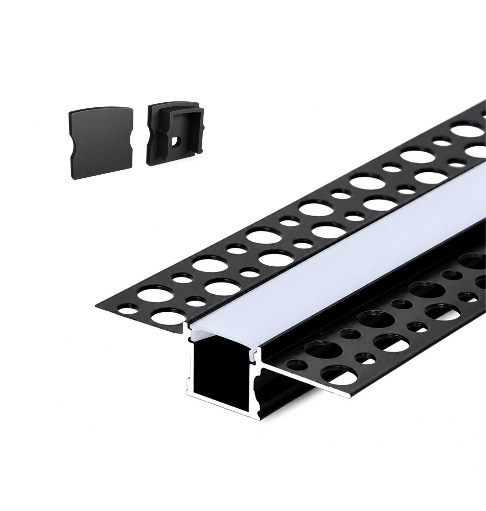 Profil Led Masterled GK 12mm-2 2m czarny mleczny | LVT