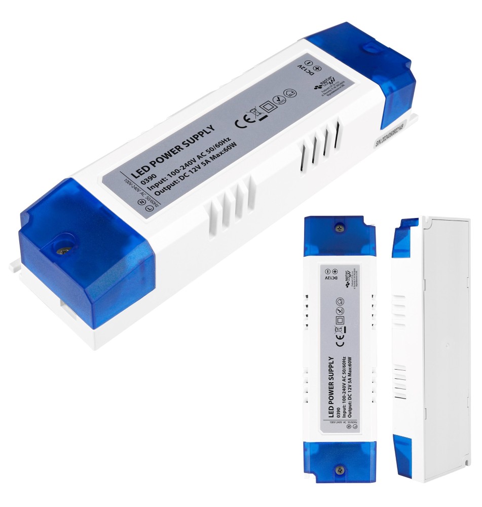 Zasilacz LED meblowy 12V 60W 5A IP20 | LVT