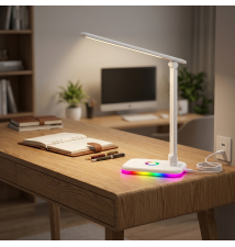 Lampa biurkowa Alma LED RGB + CCT 12W biała | LVT
