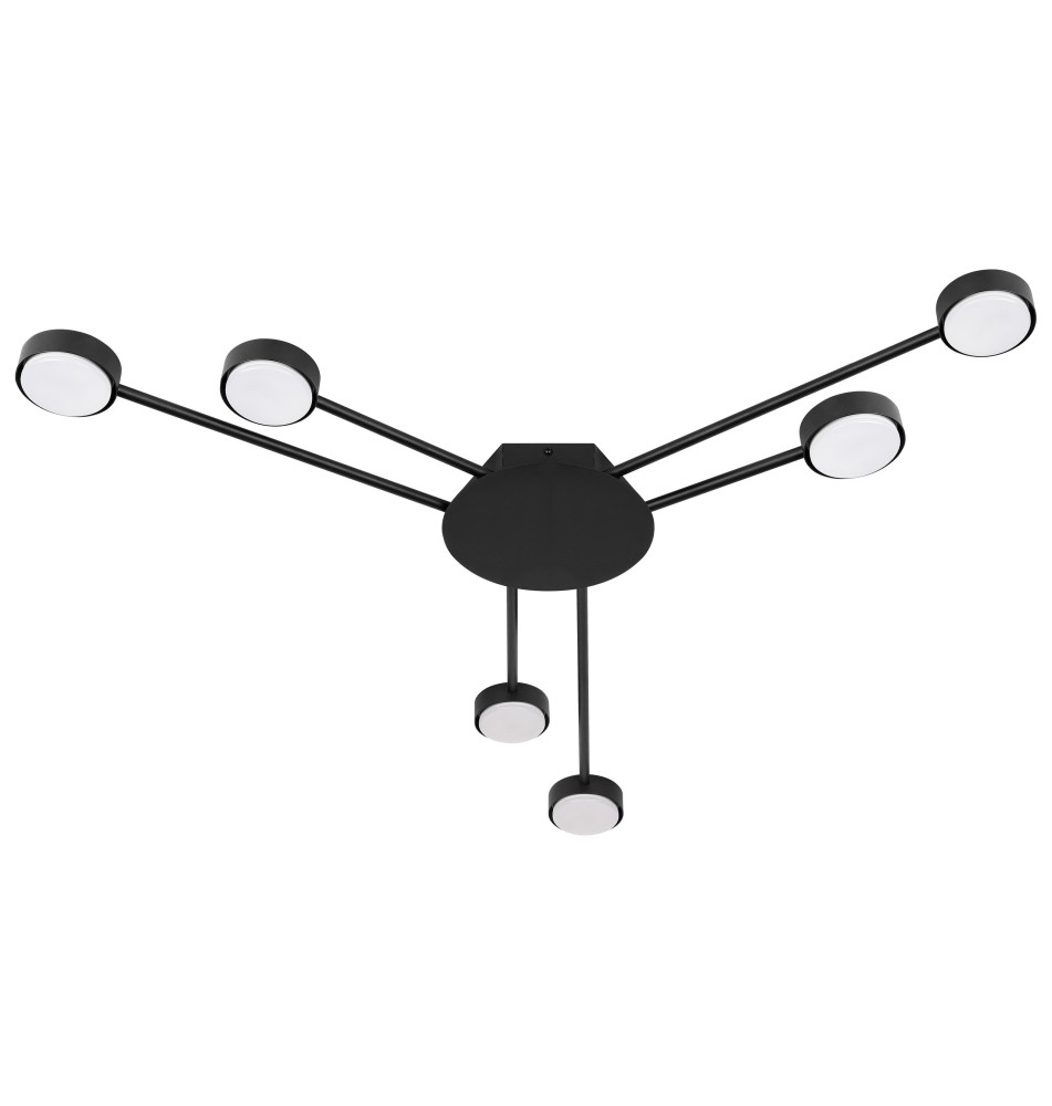 Żyrandol LED GX53 Zibo x6 czarny | LVT