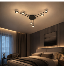 Żyrandol LED GX53 Zibo x6 czarny | LVT