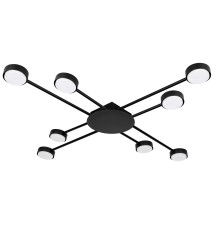Żyrandol LED GX53 Zibo x8 czarny | LVT