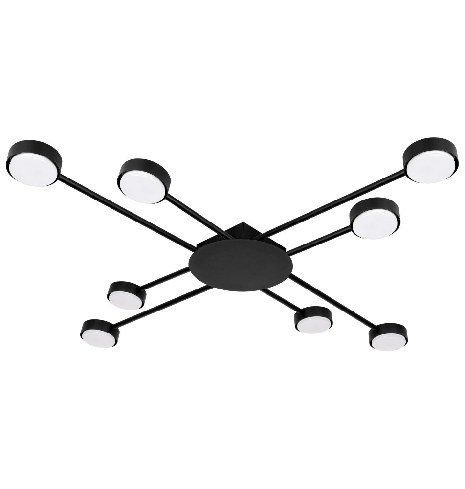 Żyrandol LED GX53 Zibo x8 czarny | LVT