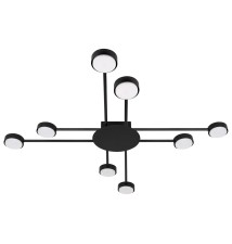 Żyrandol LED GX53 Zibo x8 czarny | LVT