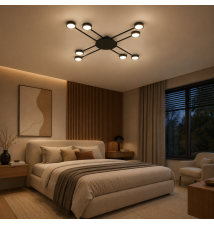 GX53 Zibo x8 Black LED Chandelier | LVT