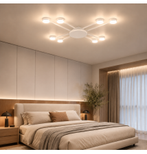 Żyrandol LED GX53 Zibo x8 biały | LVT