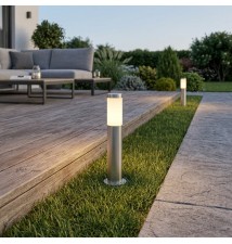 Lampa ogrodowa LED E27 Manila stojąca 45cm srebrna | LVT