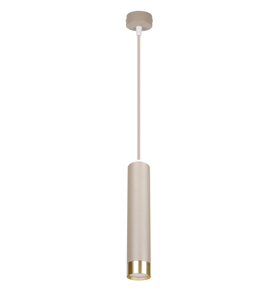 Lampa wisząca Keon GU10 x1 beż+złoty | LVT