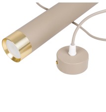 Lampa wisząca Keon GU10 x1 beż+złoty | LVT