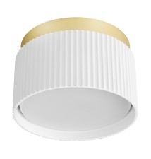 GX53 Lucia Round Surface-Mounted Light Fixture, White + Gold | LVT