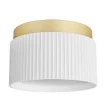 GX53 Lucia Round Surface-Mounted Light Fixture, White + Gold | LVT
