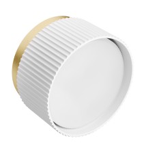 GX53 Lucia Round Surface-Mounted Light Fixture, White + Gold | LVT