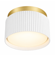 GX53 Lucia Round Surface-Mounted Light Fixture, White + Gold | LVT