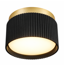 GX53 Lucia Round Surface-Mounted Light Fixture, Black + Gold | LVT