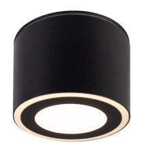 GX53 Ben IP54 82x60 Surface-Mounted Light Fixture, Acrylic, Black | LVT
