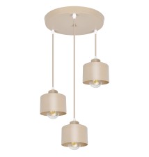 Elza E27 Round Beige Pendant Light (3-Pack) | LVT