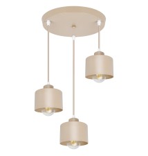 Elza E27 Round Beige Pendant Light (3-Pack) | LVT